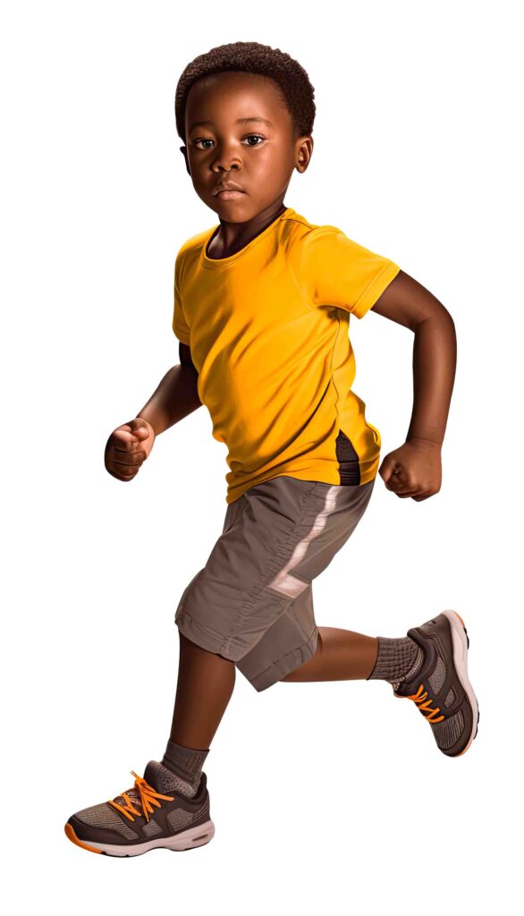 African Boy running front