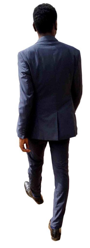 African Man Walking in business Suit