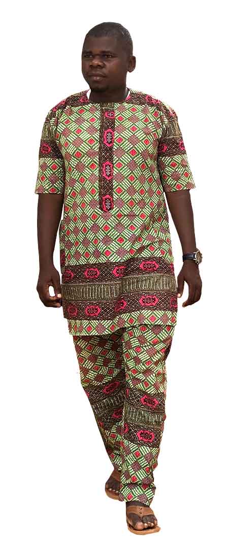 African Man in African Traditional Clothes